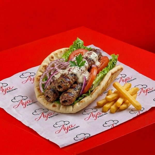 Kofta Kabab on Pita